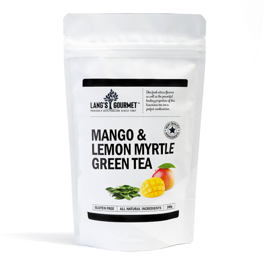 Mango And Lemon Myrtle Green Tea Langs Gourmet 1965